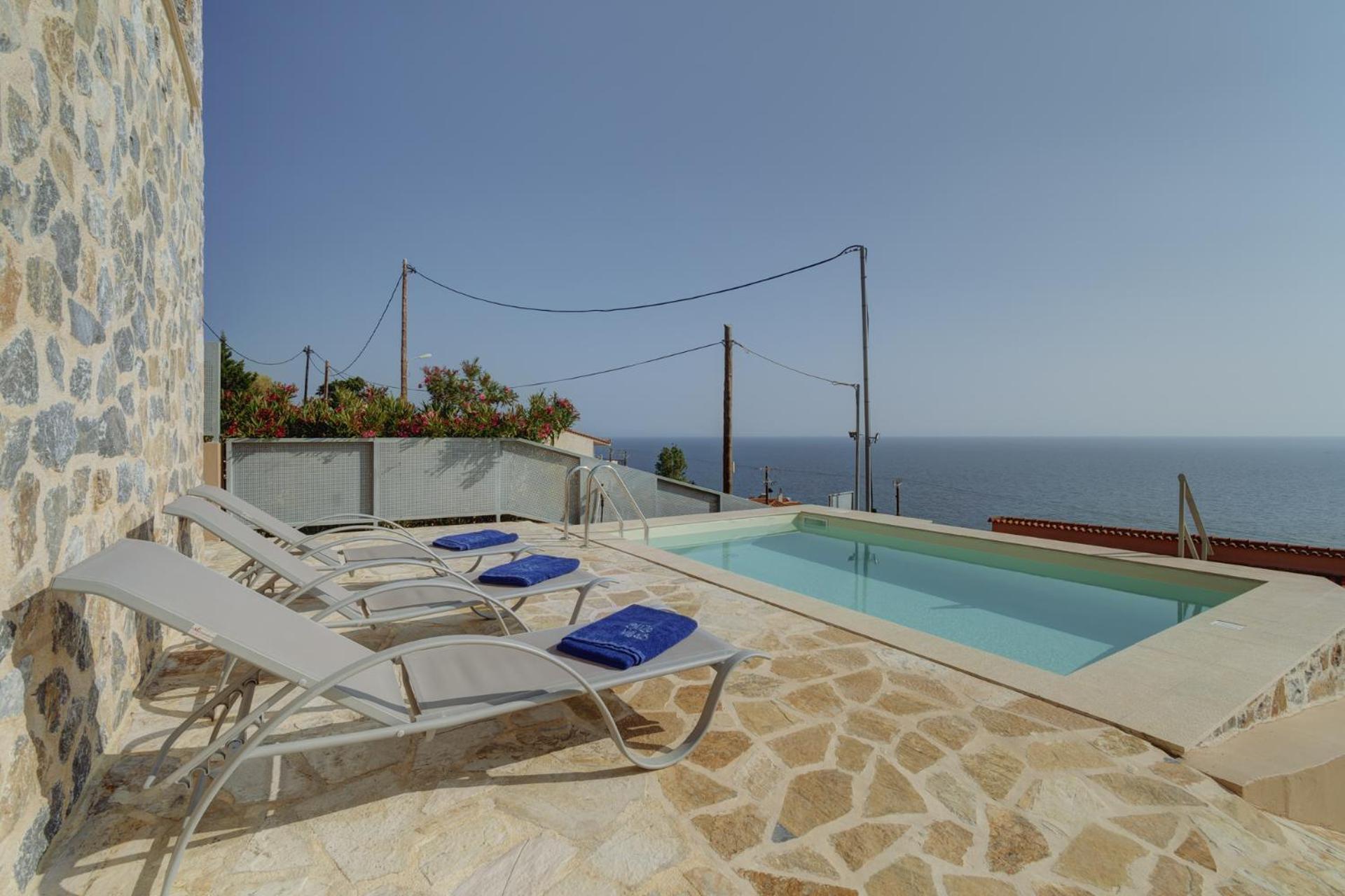 Ouzo Panoramic Houses 2, With Private Pool Plomari Dış mekan fotoğraf
