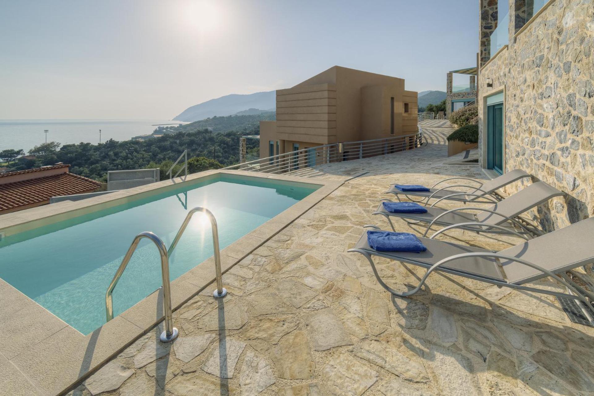 Ouzo Panoramic Houses 2, With Private Pool Plomari Dış mekan fotoğraf